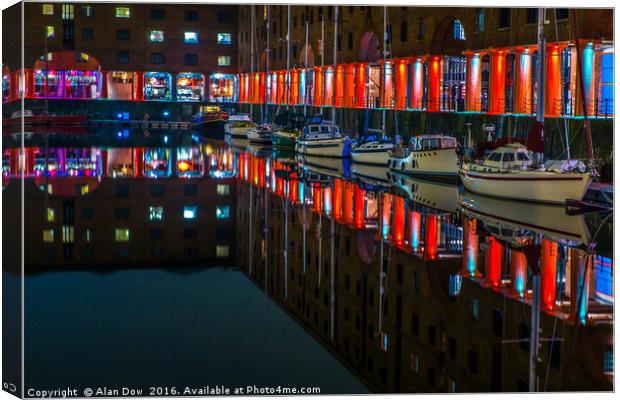 Yacht Reflections Canvas Print by Alan Dow