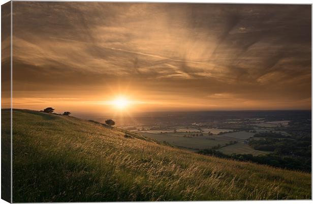 Ditchling Beacon Sunset Canvas Print by Pablo Rodriguez