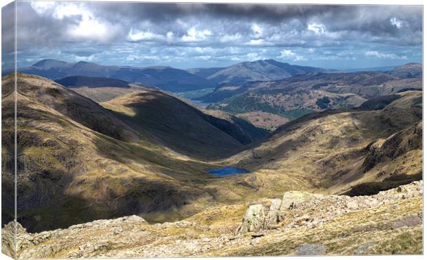 View From the Summit of Scafell Pike Canvas Print by Carl Blackburn