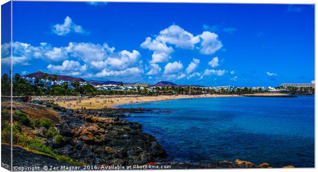 Costa Teguise Beach Canvas Print by Zac Magner