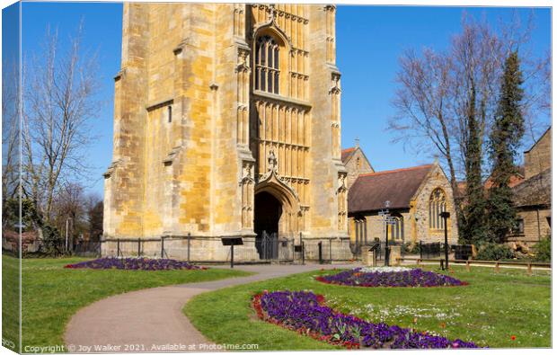 Evesham Abbey and park Canvas Print by Joy Walker