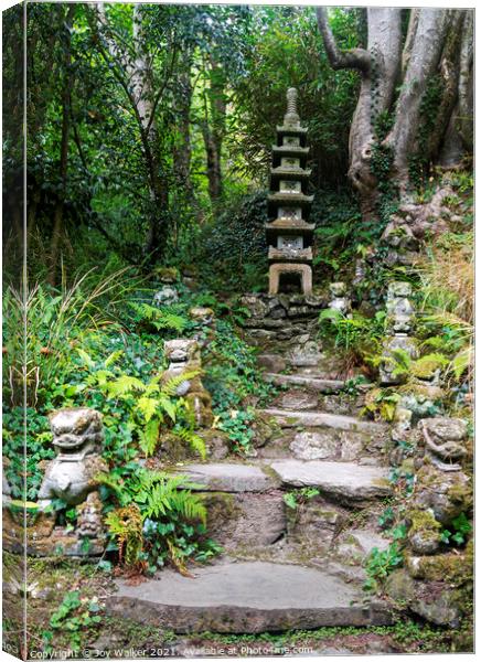 A Japanese tiered tower called a pagoda Canvas Print by Joy Walker