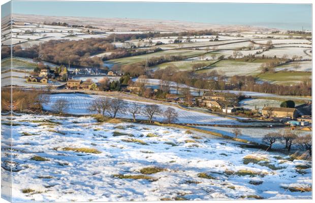 Yorkshire in Winter.  Canvas Print by Ros Crosland