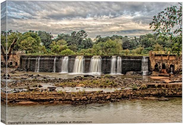 Piedmont dam Canvas Print by Jo Anne Keasler