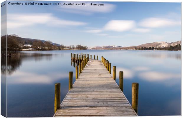 Racing Clouds, Monks Coniston Jetty Canvas Print by Phil MacDonald