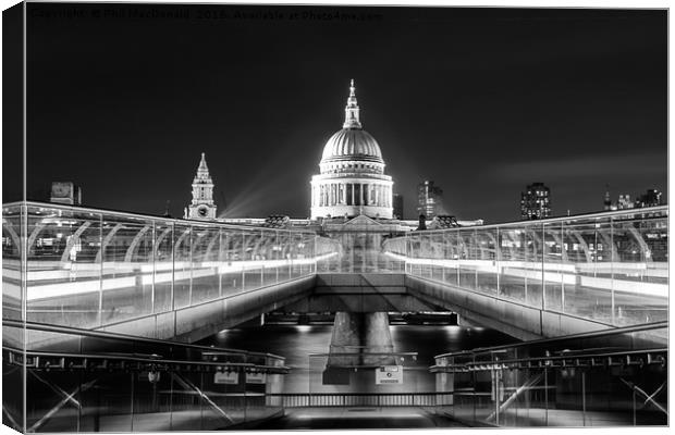 St Paul's Cathedral and City of London Canvas Print by Phil MacDonald