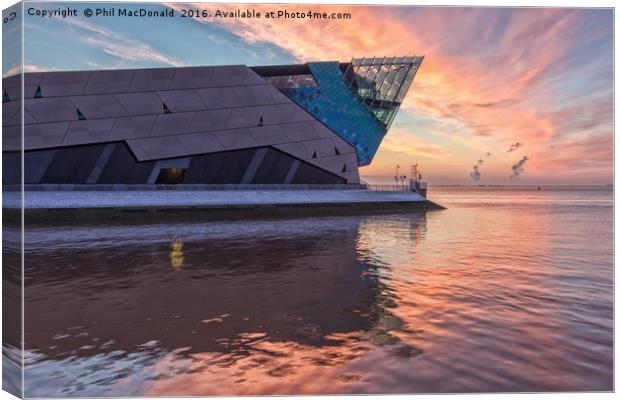 The Deep in Hull, Winter Sunrise on the Humber Canvas Print by Phil MacDonald