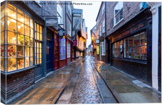 The Shambles, York : 06 of 07 Images Canvas Print by Phil MacDonald