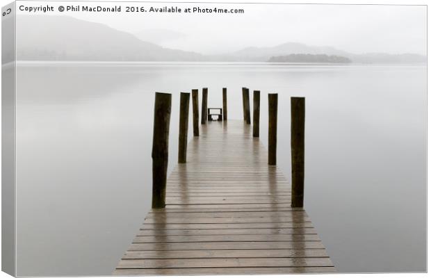 Sunset Jetty, Derwentwater in the UK Lake District Canvas Print by Phil MacDonald