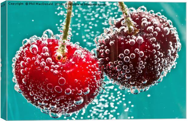 Two Cherries Fizz Canvas Print by Phil MacDonald
