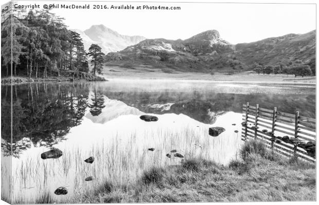 Blea Tarn, Lake District (B&W) Canvas Print by Phil MacDonald