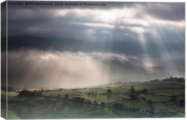 Castlerigg stone circle, from Latrigg Canvas Print by Phil MacDonald