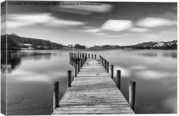Monk Coniston Jetty, the UK Lake District Canvas Print by Phil MacDonald