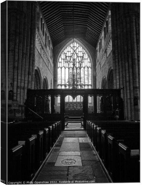 Cartmel Priory Canvas Print by Philip Openshaw