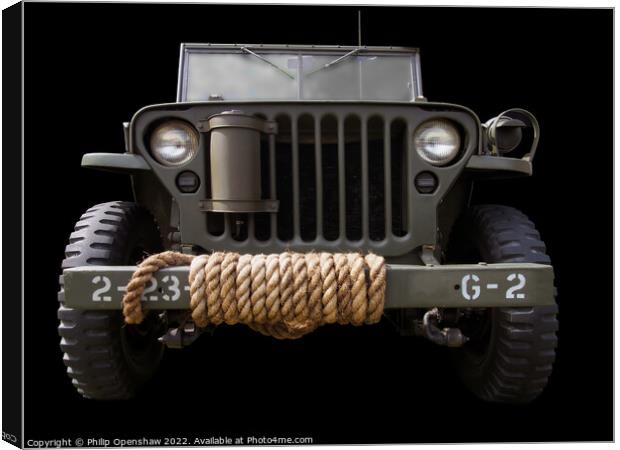 1940s Willys MB Jeep Canvas Print by Philip Openshaw