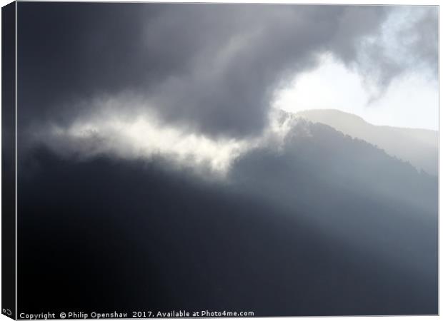  looming storm clouds Canvas Print by Philip Openshaw