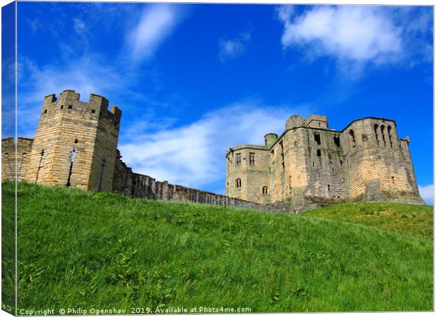  walkworth castle in northumbria  Canvas Print by Philip Openshaw