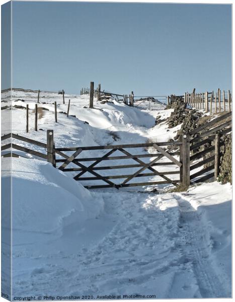 snow on the lane Canvas Print by Philip Openshaw