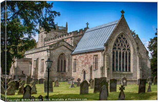 The Church at Sudbury Hall Canvas Print by Richard West