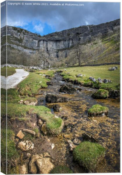 Yorkshire Dales Malham Cove Canvas Print by Kevin White