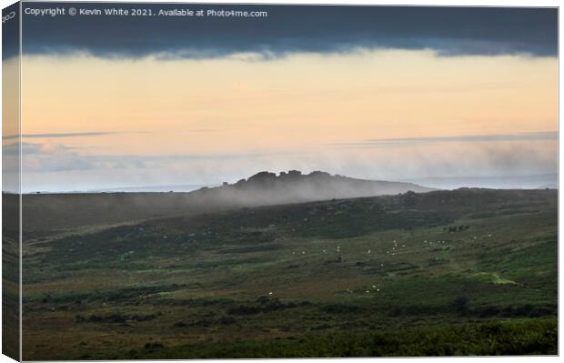 Misty Dartmoor Canvas Print by Kevin White