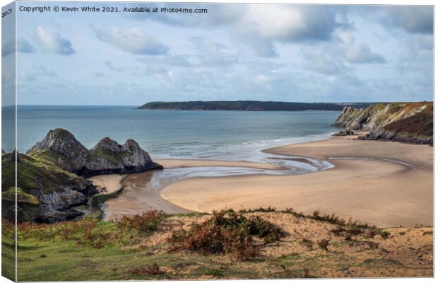 Best beaches in Wales Canvas Print by Kevin White