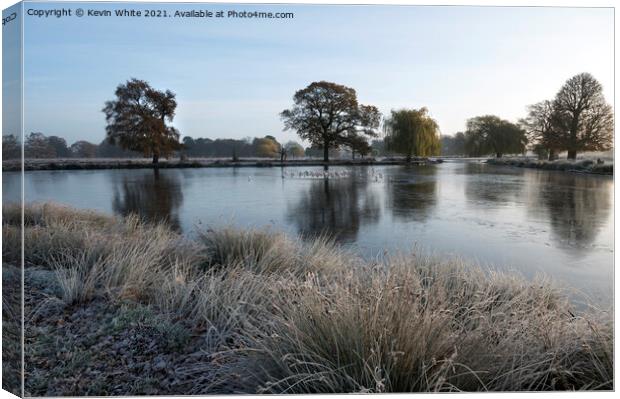 Bright frosty morning Canvas Print by Kevin White