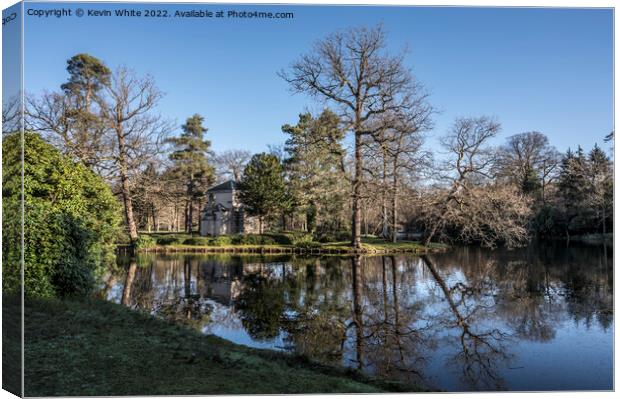 Lake at Claremont gardens in Esher Surrey Canvas Print by Kevin White