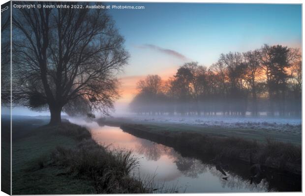 Misty morning colours Canvas Print by Kevin White