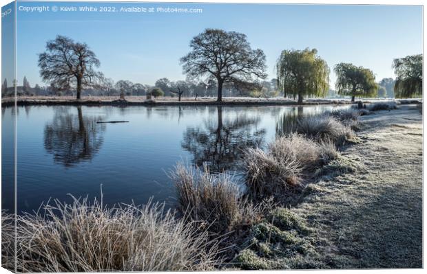 Bright sunny frosty morning Canvas Print by Kevin White