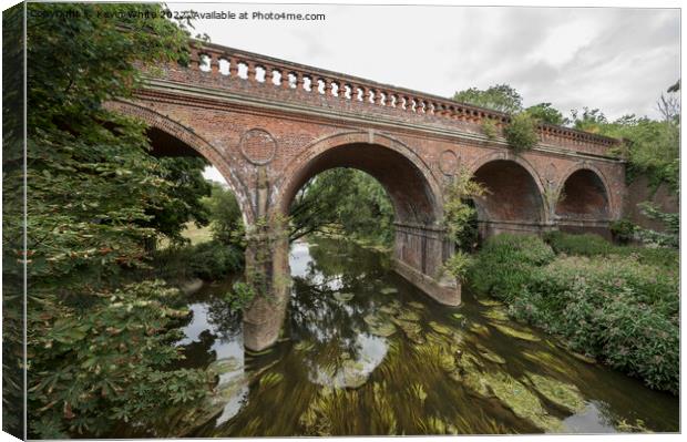 Old railway bridge in Leatherhead Canvas Print by Kevin White