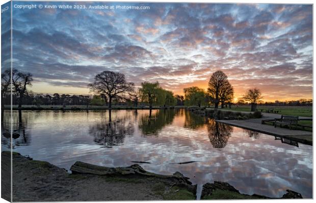 Perfect golden hour at Bushy Park Canvas Print by Kevin White