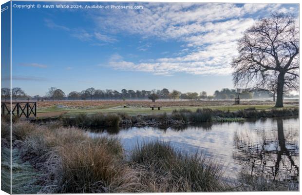 Fresh morning walk around the ponds Canvas Print by Kevin White