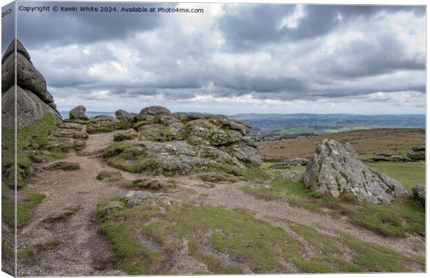 Dartmoor view from Haytor Canvas Print by Kevin White