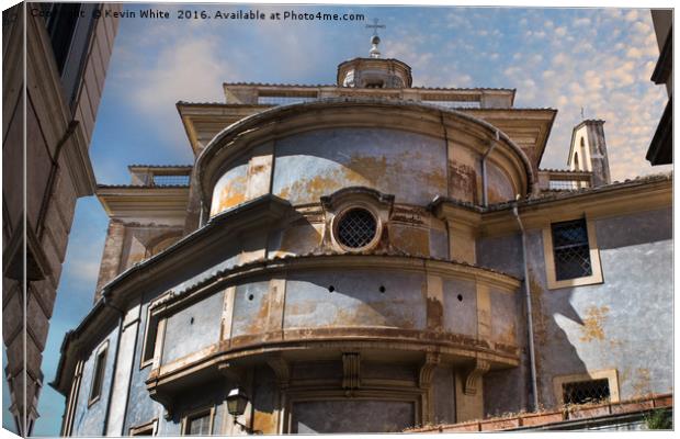 Old Roman building Canvas Print by Kevin White