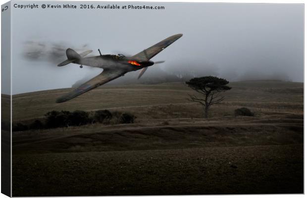 Hawker Hurricane Crash Landing Canvas Print by Kevin White