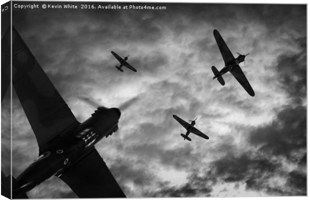 WW2 MK1 Hawker Hurricane Canvas Print by Kevin White