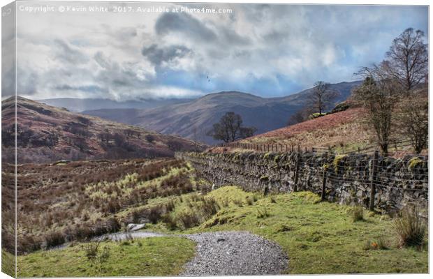 Road to Ullswater Canvas Print by Kevin White