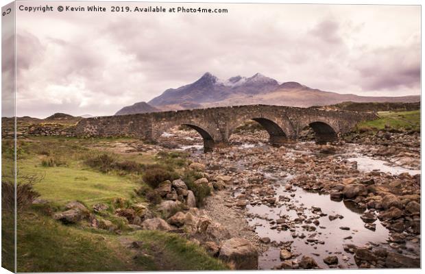 Sligachan old bridge Skye Canvas Print by Kevin White