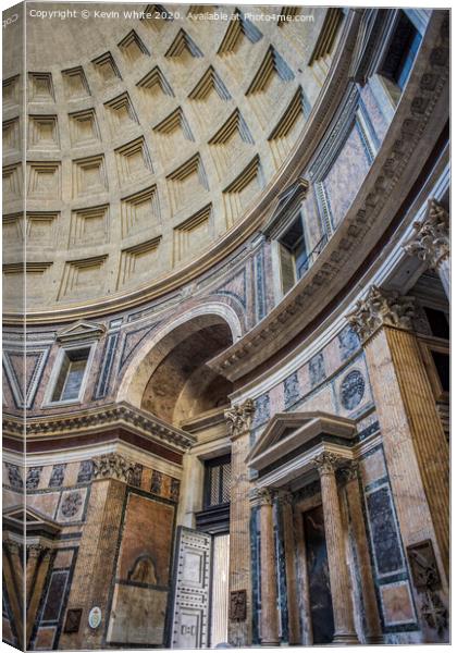 The Pantheon Rome Canvas Print by Kevin White