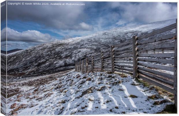 Walking up the Cairngorms Canvas Print by Kevin White