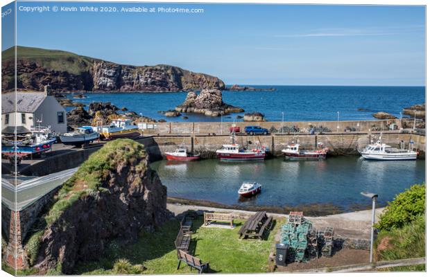 Saint Abbs Harbour Canvas Print by Kevin White