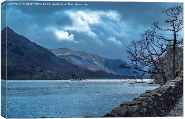 Ullswater on a stormy day Canvas Print by Kevin White