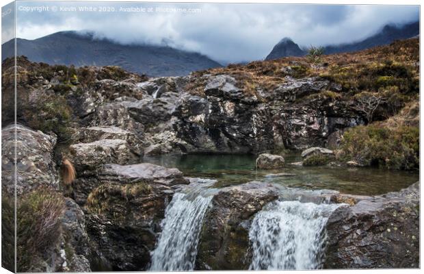 Fairy pools with mist Canvas Print by Kevin White
