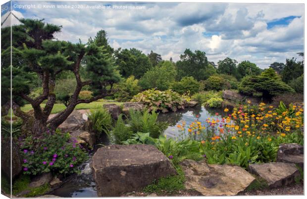 Wisley Garden Rockery Canvas Print by Kevin White