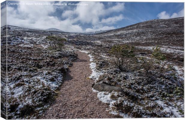 Bleak mountain path Canvas Print by Kevin White