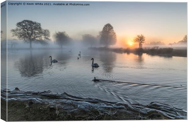 Frosty sunrise Canvas Print by Kevin White