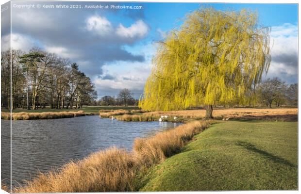 Gathering grey clouds over Surrey Canvas Print by Kevin White