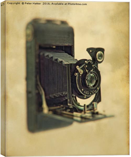 An old bellows Camera Canvas Print by Peter Hatter