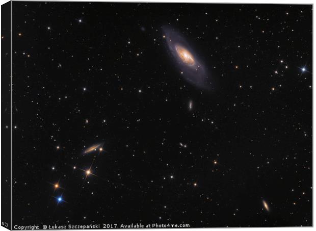Galaxy Messier 106 in constellation Canes Venatici Canvas Print by Łukasz Szczepański